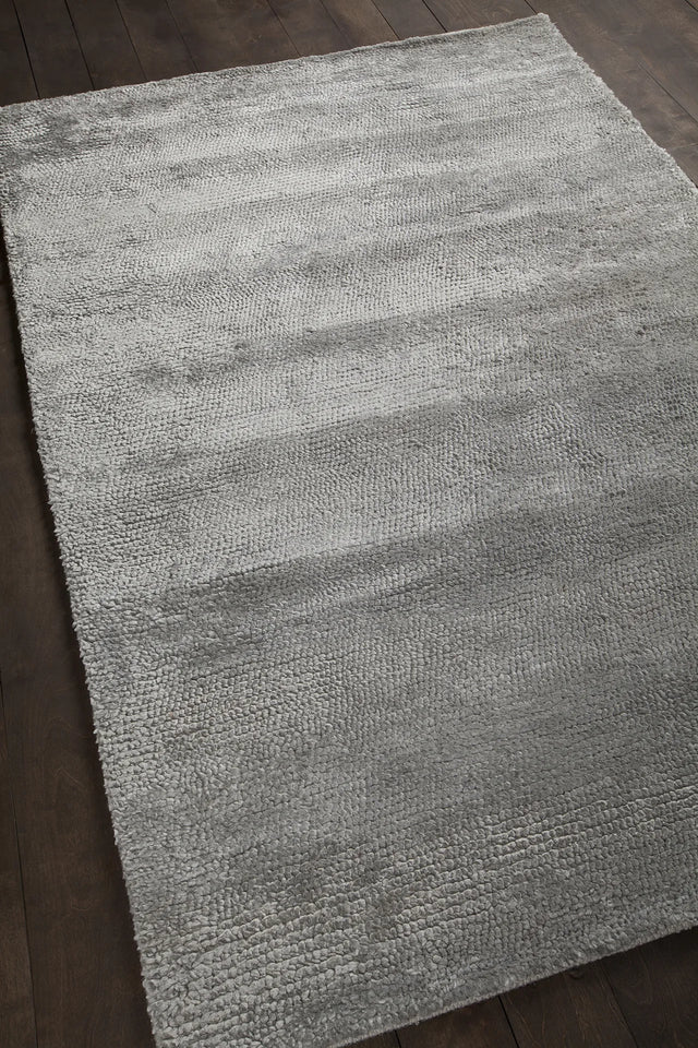 Chandra Mae MAE-39001 Silver rug, angled side view