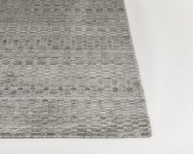 Chandra Melina MEL-46200 Grey and Silver rug, corner detail