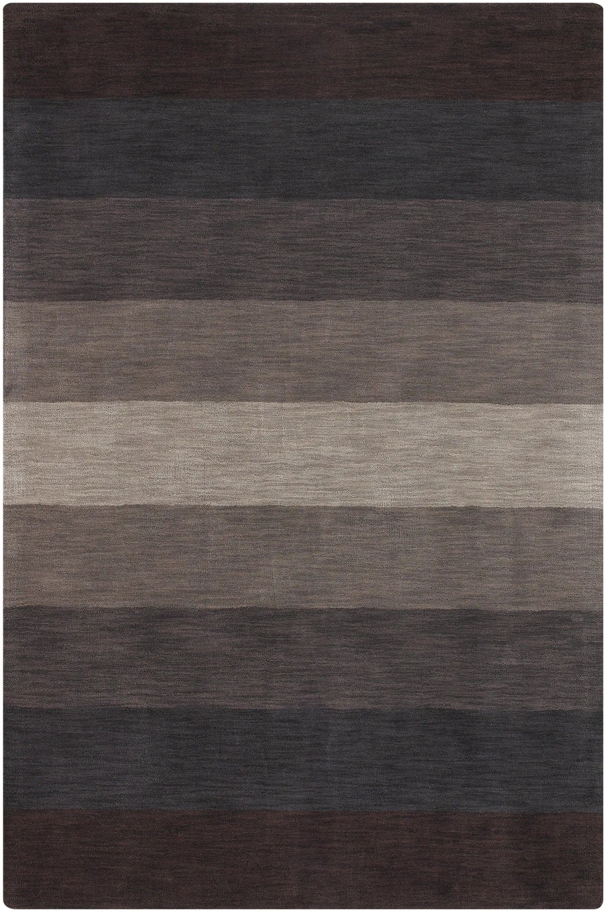 Chandra Metro MET-568 Charcoal and Grey and Brown rug, flat view