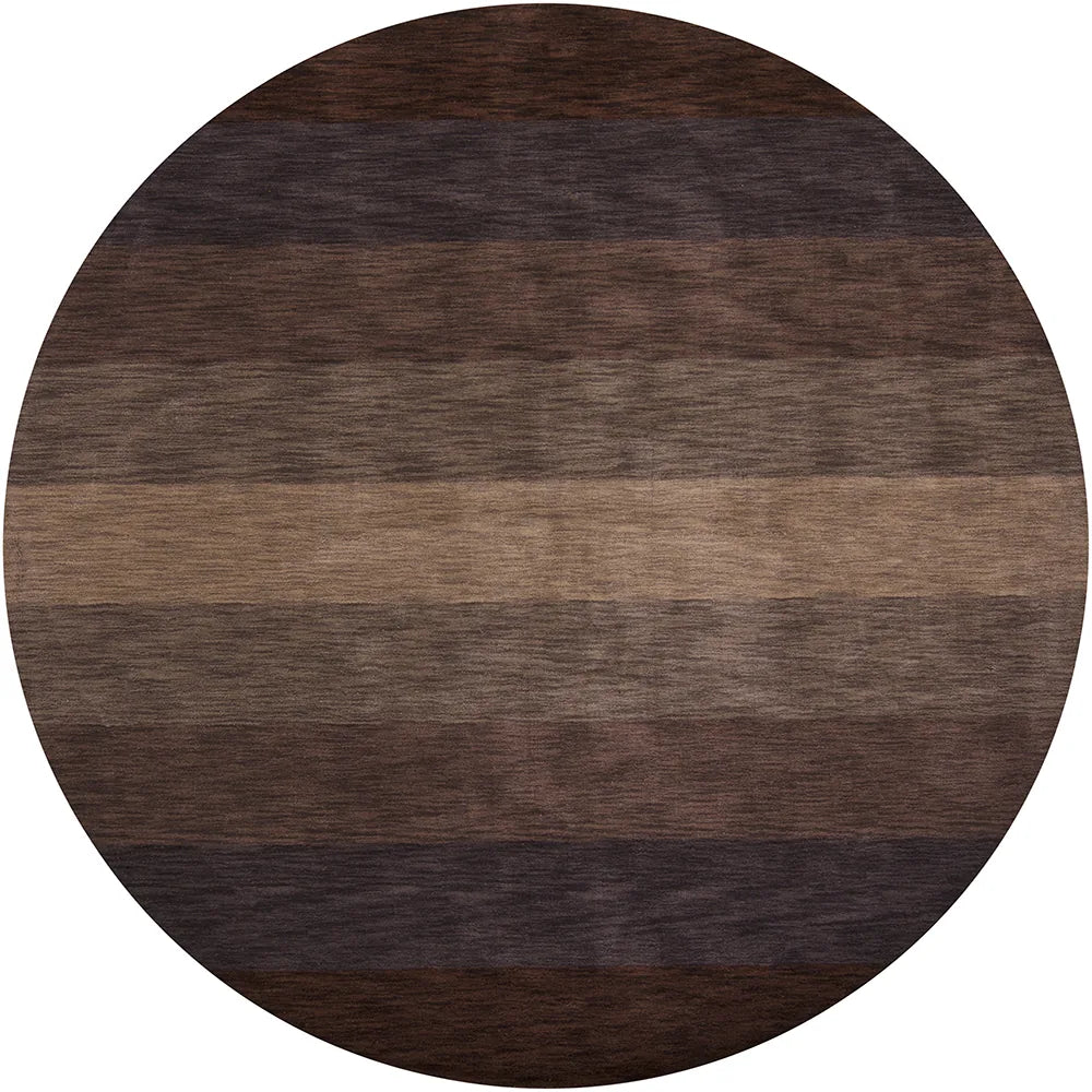Chandra Metro MET-568 Charcoal and Grey and Brown round rug, flat view
