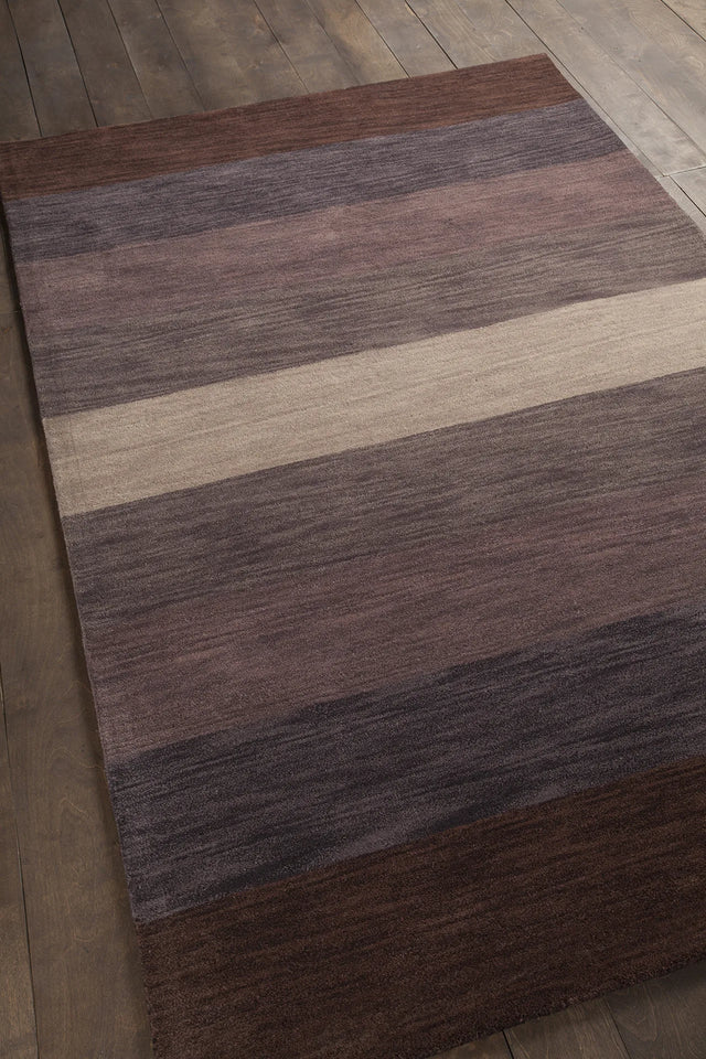 Chandra Metro MET-568 Charcoal and Grey and Brown rug, angled side view