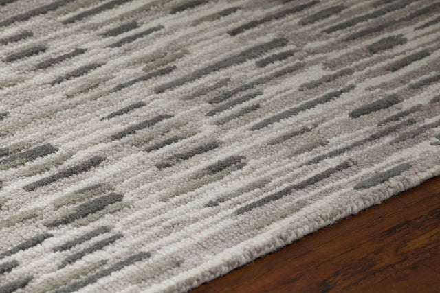 Chandra Misty MIS-42302 Beige and Charcoal rug, side detail view