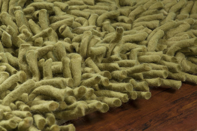 Chandra Montaro MON-20402 Green rug, side detail view