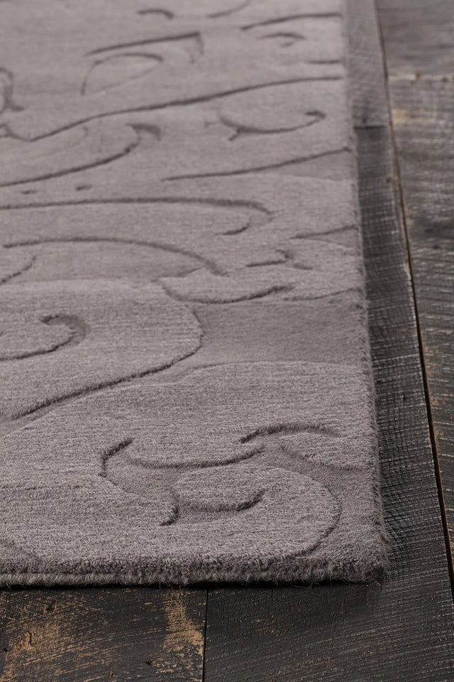Chandra Mystica MYS-29802 Charcoal rug, corner detail