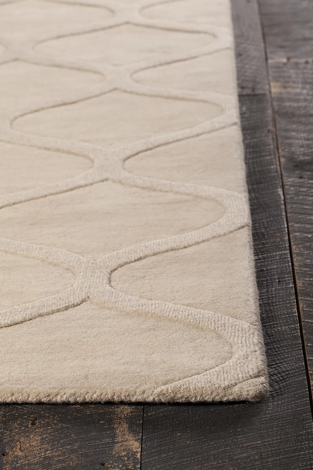 Chandra Mystica MYS-29803 Ivory rug, corner detail
