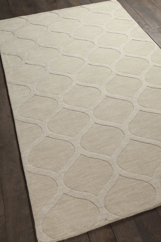 Chandra Mystica MYS-29803 Ivory rug, angled side view