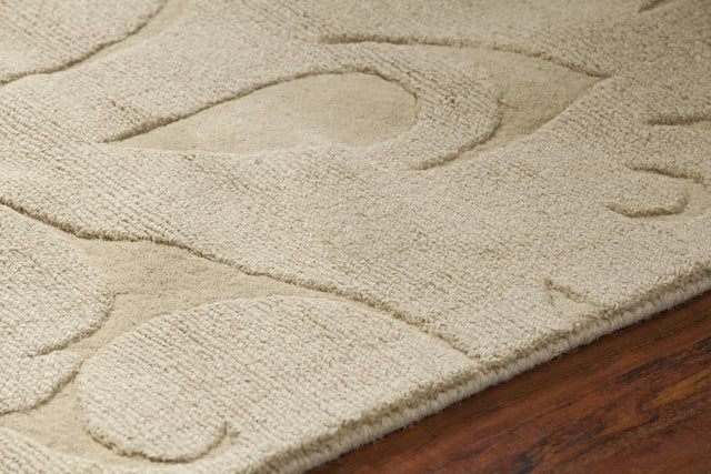 Chandra Mystica MYS-29806 Light Gold rug, side detail view