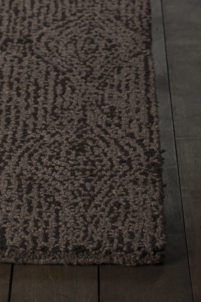 Chandra Navyan NAV-5004 Taupe and Brown rug, corner detail