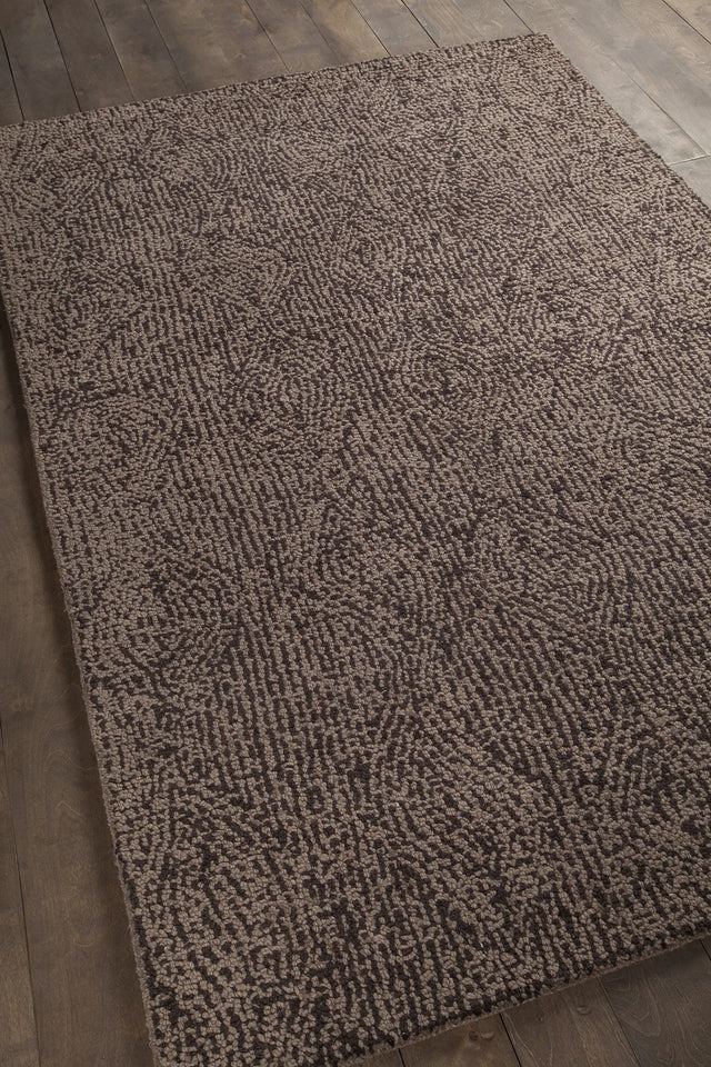 Chandra Navyan NAV-5004 Taupe and Brown rug, angled side view