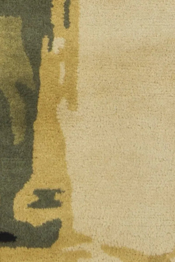 Chandra Nirvana NIR-6600 Blue and Green and Beige and Gold and Burgundy rug, texture close-up