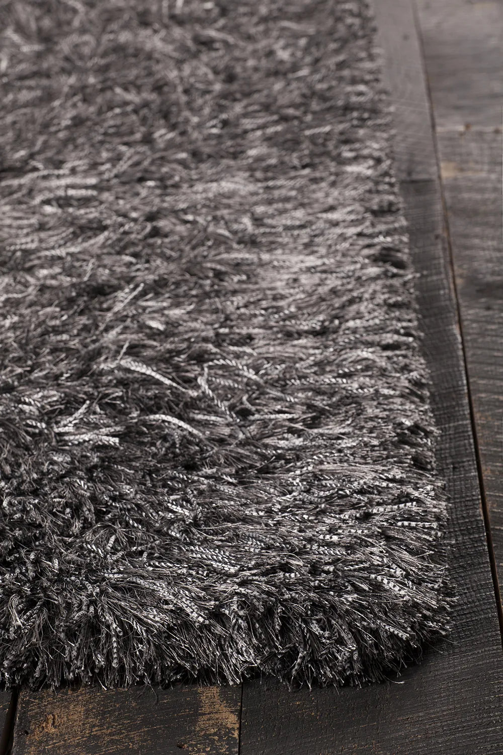 Chandra Onex ONE-35300 Grey and Black rug, corner detail