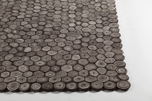 Chandra Patagonia PAT-46803 Brown and White rug, flat view