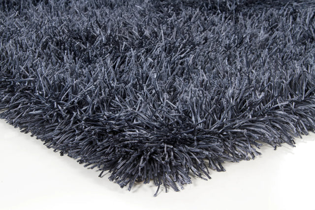 Chandra Poligan POL-30800 Navy rug, corner detail