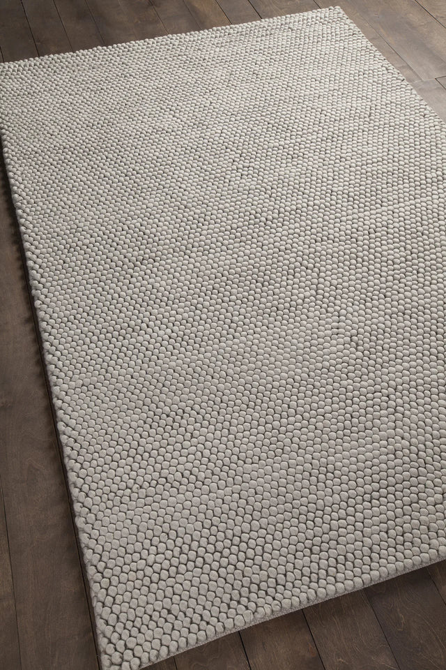 Chandra Quina QUI-42901 Silver rug, angled side view
