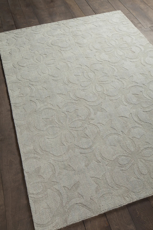 Chandra Rekha REK-29603 Grey rug, angled side view
