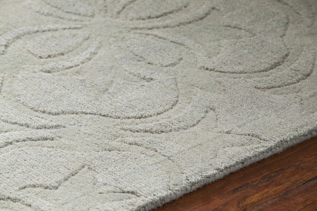 Chandra Rekha REK-29603 Grey rug, side detail view
