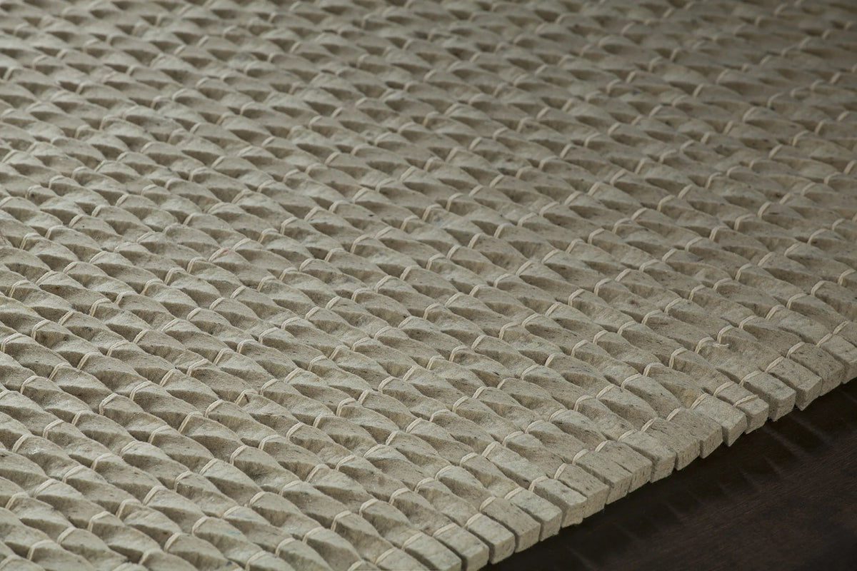 Chandra Renea REN-40101 Beige rug, side detail view
