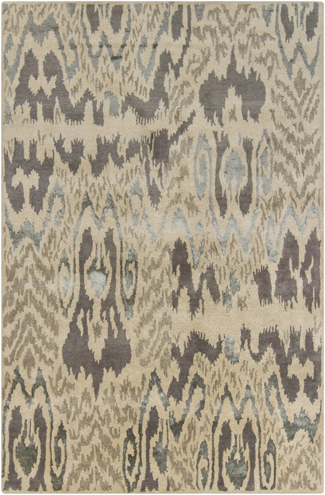 Chandra Rupec RUP-39606 Beige and Grey and Brown rug, flat view