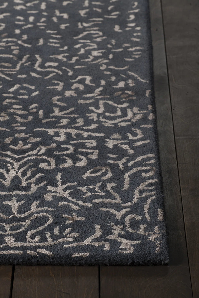 Chandra Rupec RUP-39614 Navy and Beige rug, corner detail