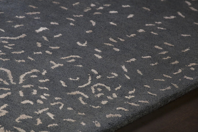 Chandra Rupec RUP-39614 Navy and Beige rug, side detail view