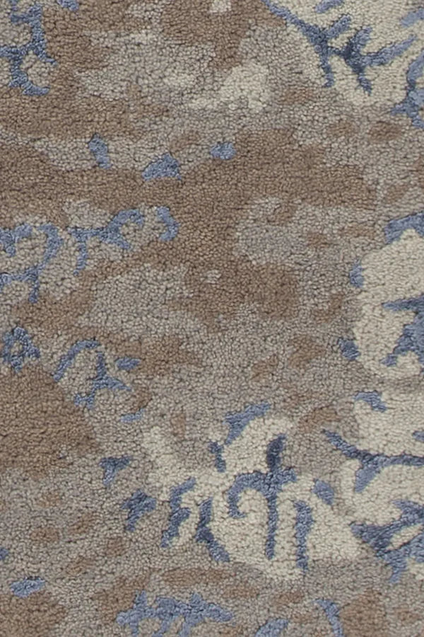 Chandra Rupec RUP-39626 Grey and Blue and Brown rug, texture close-up