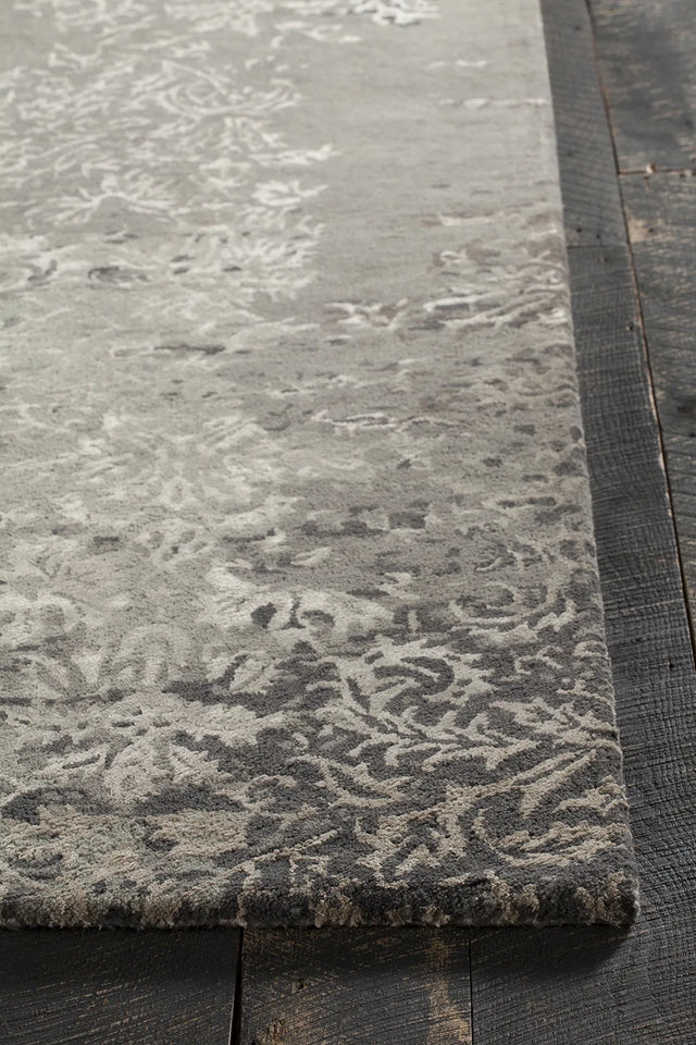 Chandra Rupec RUP-39629 Grey and Beige rug, corner detail
