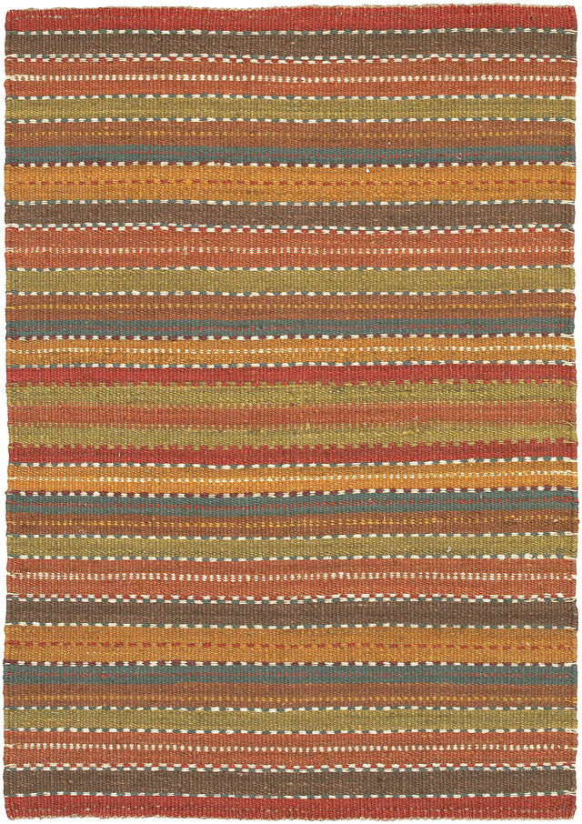 Chandra Saket SAK-3705 Brown and Red and Orange and Blue and Green rug, flat view