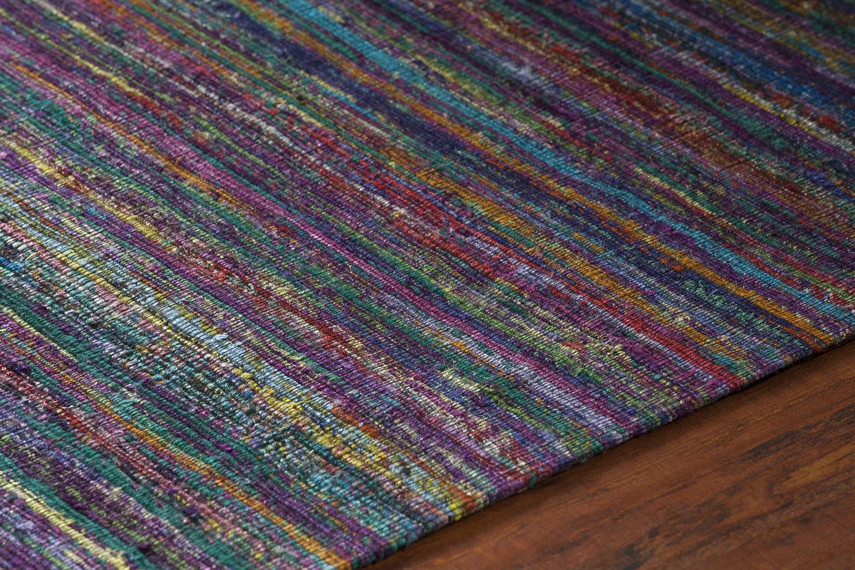 Chandra Shenaz SHE-31200 Multi Colored rug, side detail view