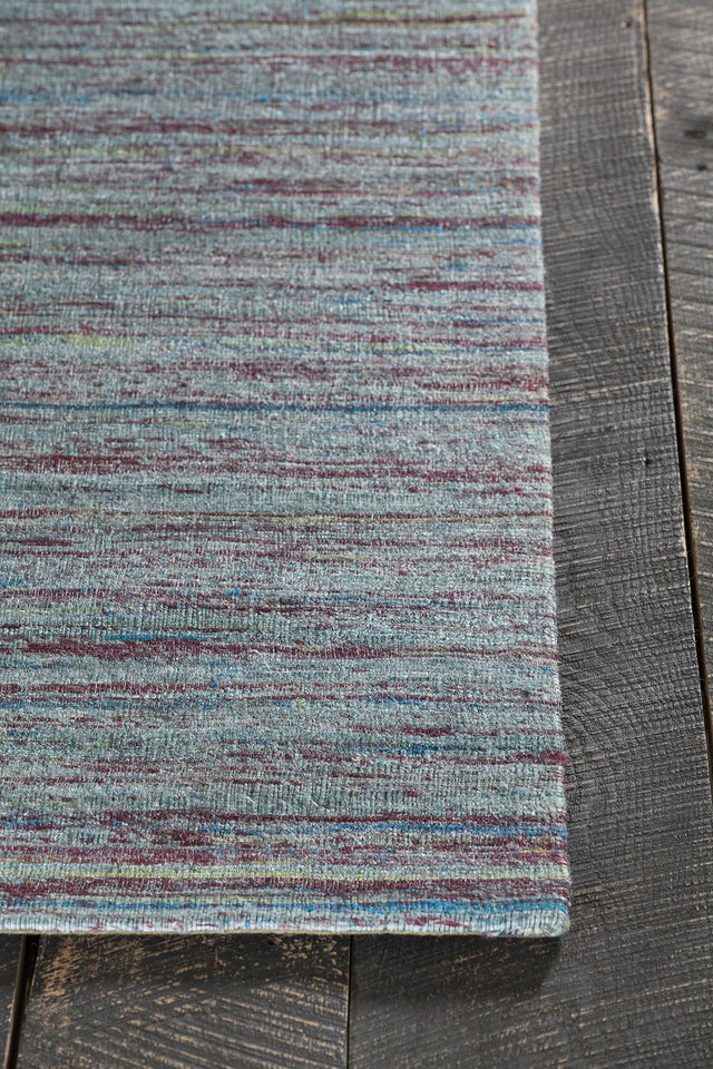 Chandra Shenaz SHE-31203 Blue rug, corner detail