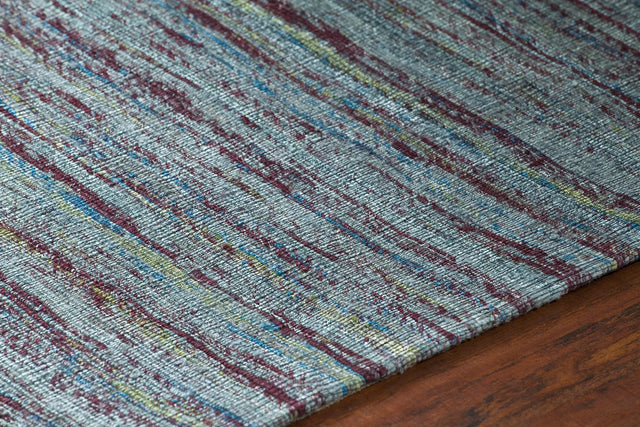 Chandra Shenaz SHE-31203 Blue rug, side detail view