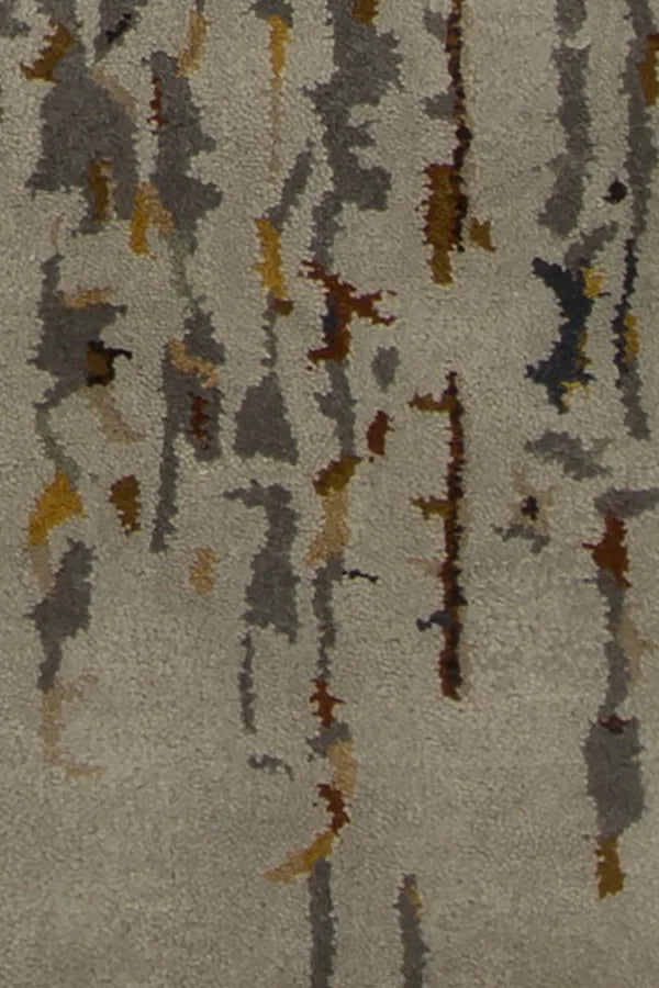 Chandra Spring SPR-29100 Grey and Taupe and Brown and Yellow and Black rug, texture close-up