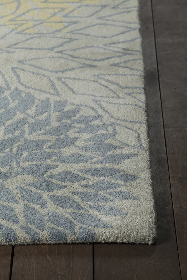 Chandra Stella STE-52080 Grey and Yellow rug, corner detail