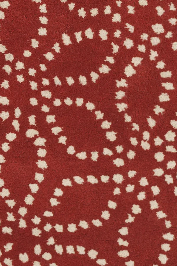 Chandra Stella STE-52135 Red and White rug, texture close-up