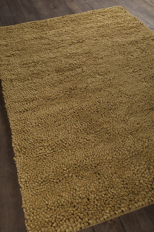 Chandra Strata STR-1109 Gold rug, angled side view