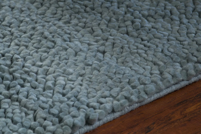 Chandra Strata STR-1124 Blue rug, side detail view