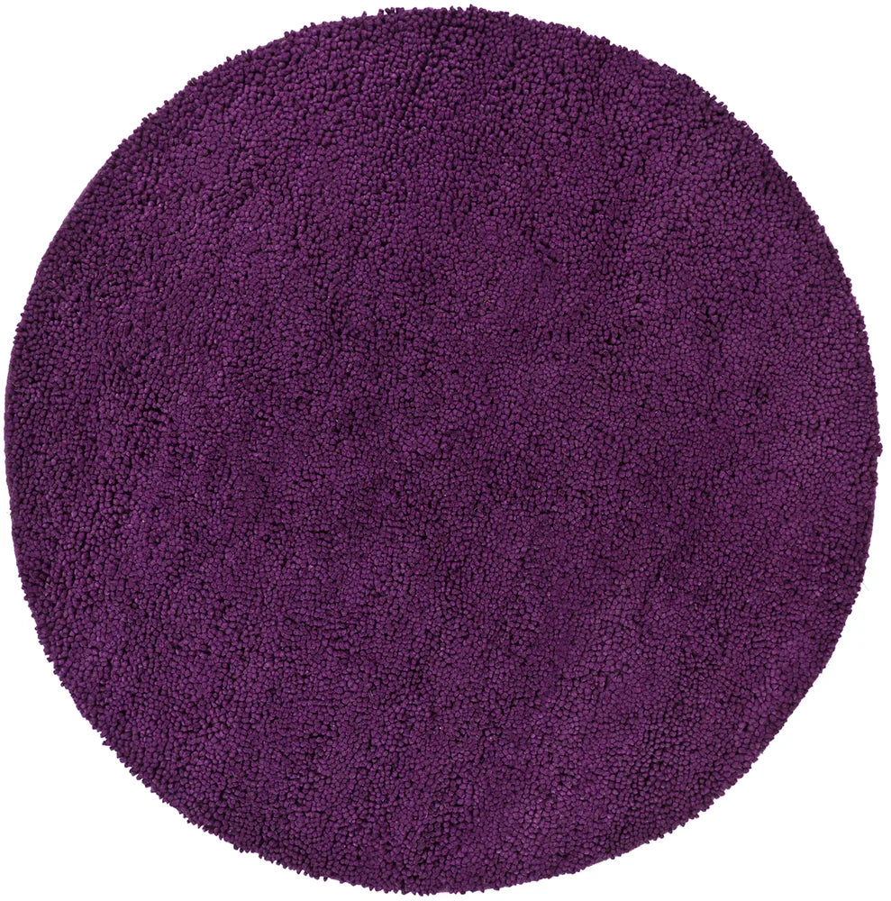 Chandra Strata STR-1126 Purple round rug, flat view