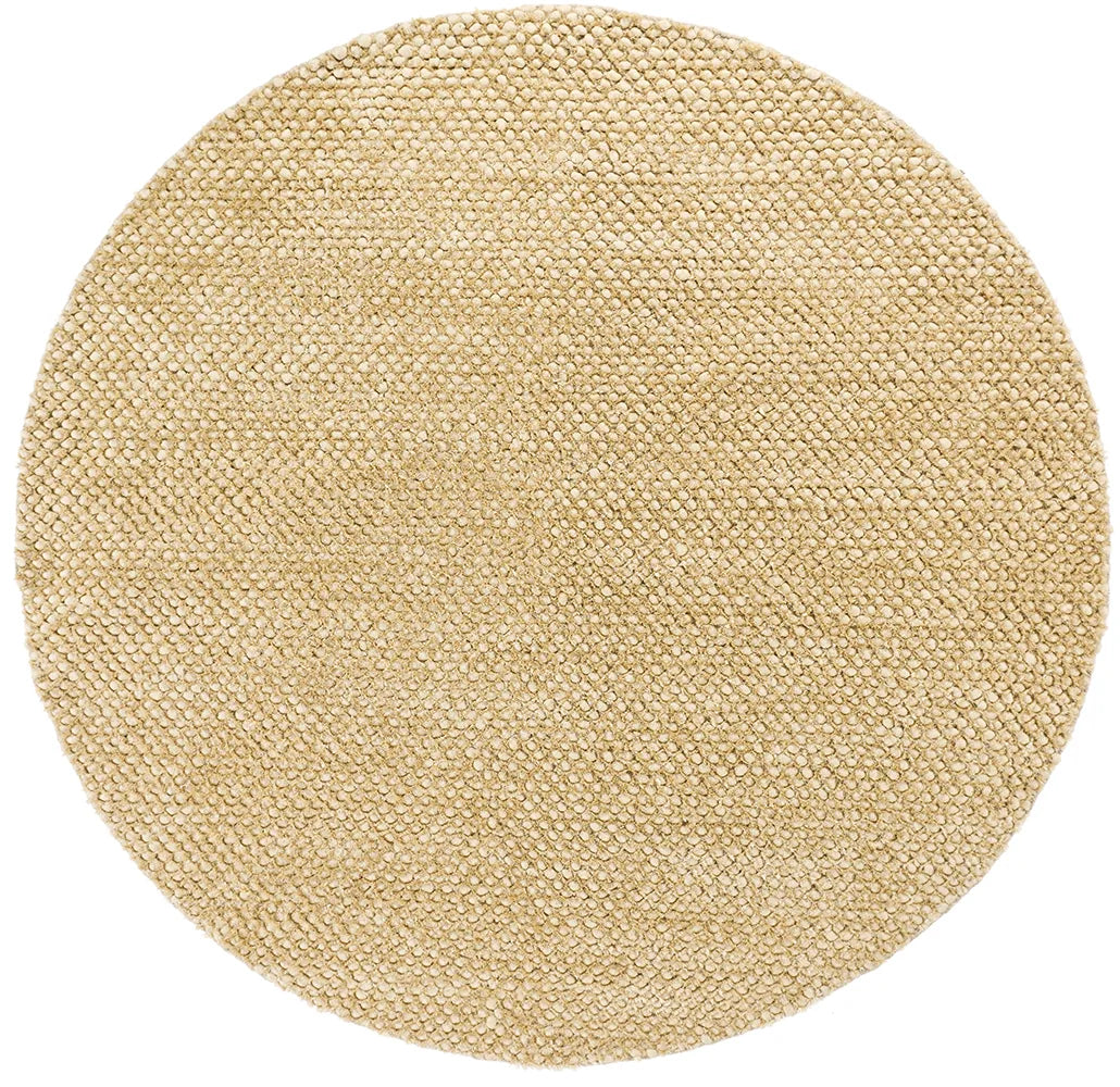 Chandra Strata STR-1160 Gold and Tan round rug, flat view