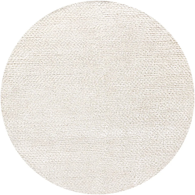 Chandra Strata STR-1162 White round rug, flat view