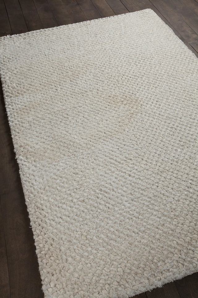 Chandra Strata STR-1162 White rug, angled side view