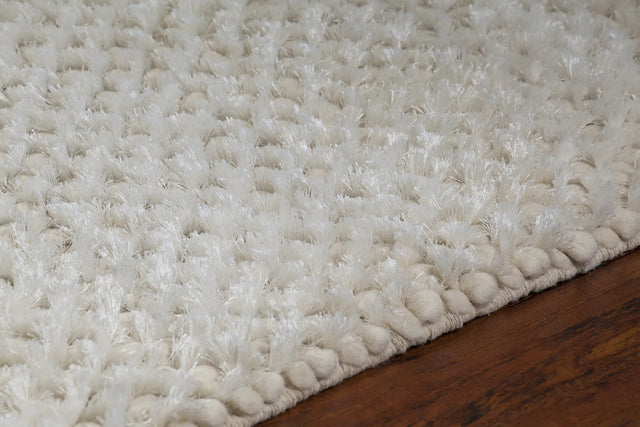 Chandra Strata STR-1162 White rug, side detail view