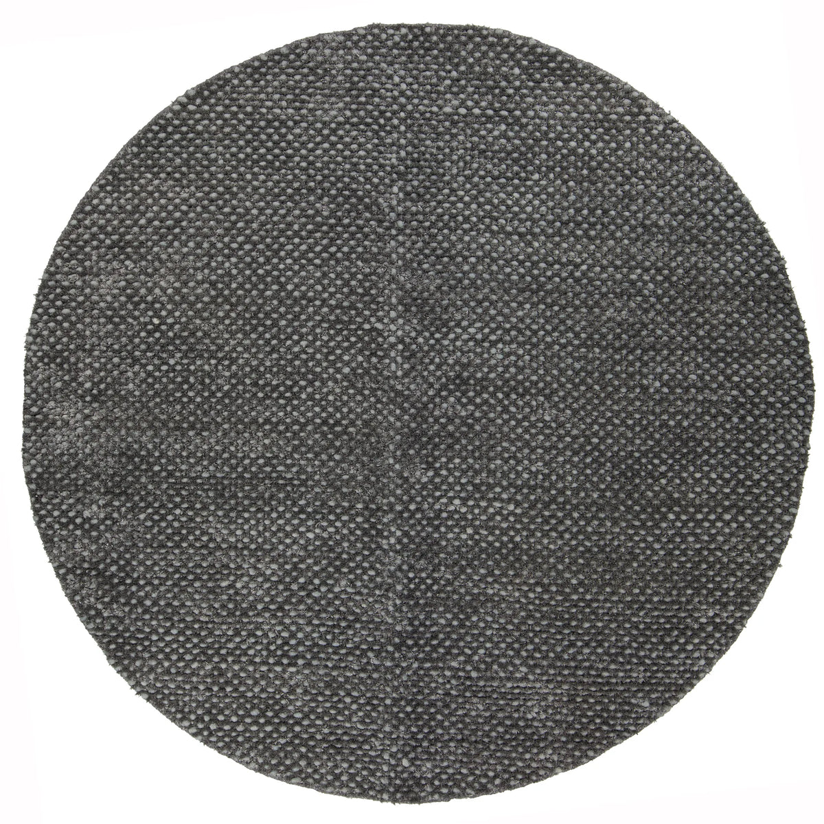 Chandra Strata STR-1165 Dark Grey round rug, flat view