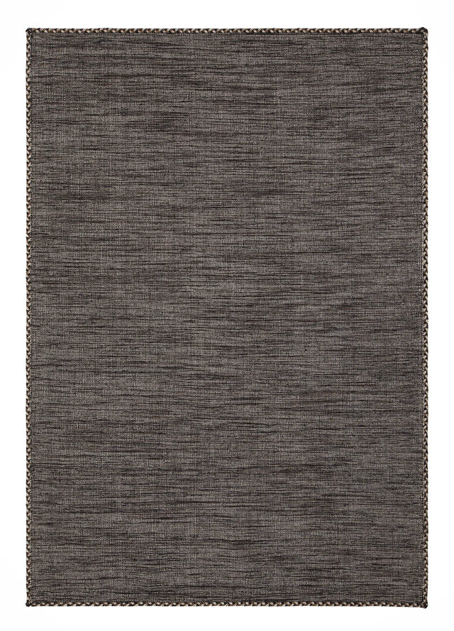 Chandra Sybil SYB-46000 Black rug, flat view