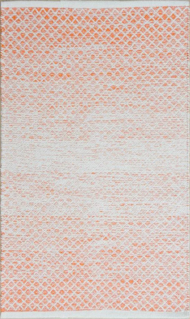 Chandra Tanya TAN-45939 Orange and White rug, flat view
