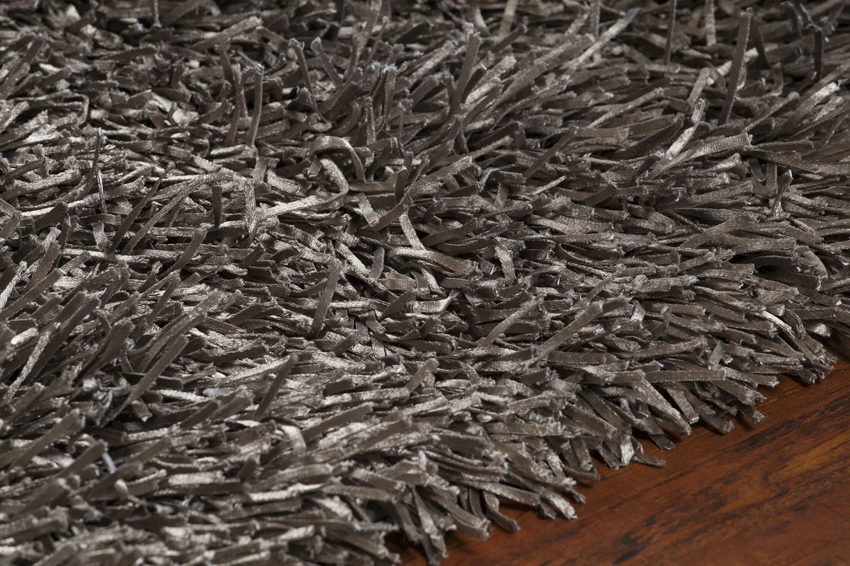 Chandra Tirish TIR-19306 Grey rug, side detail view