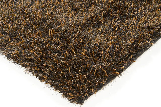 Chandra Tulip TUL-17403 Brown and Black rug, corner detail