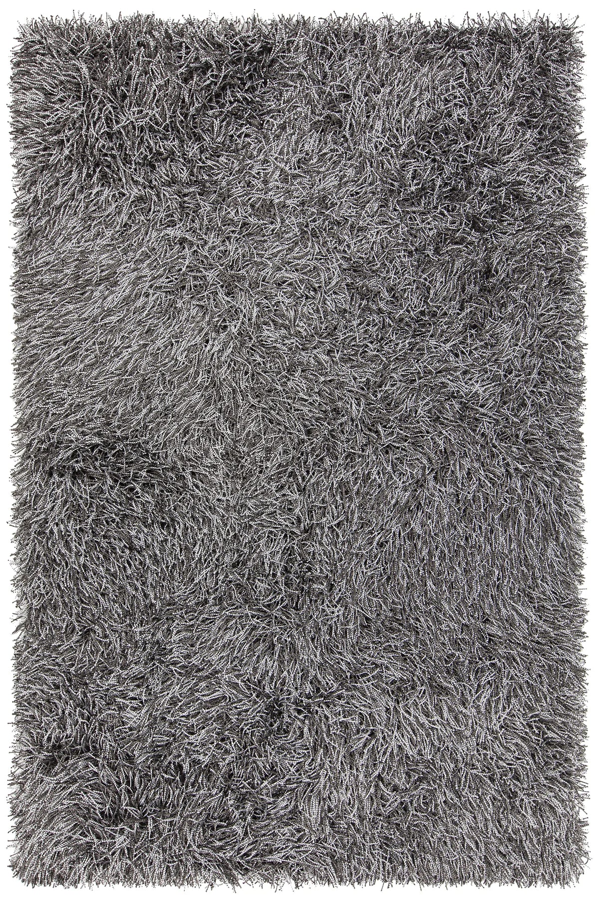 Chandra Tyra TYR-43601 Grey and Black rug, flat view