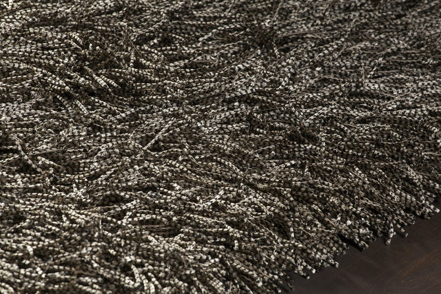 Chandra Tyra TYR-43602 Beige and Black rug, side detail view