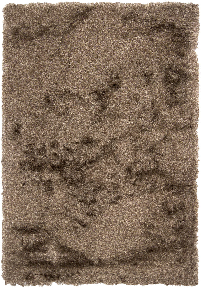 Chandra Vani VAN-13604 Dark Brown and Beige rug, flat view