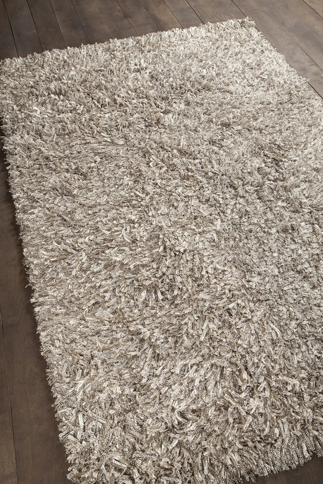 Chandra Vega VEG-40501 Silver rug, angled side view