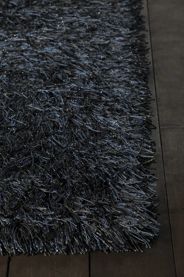 Chandra Vilma VIL-43103 Black rug, corner detail
